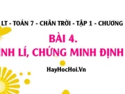 Lý thuyết Toán 7: Định lí và cách chứng minh định lí